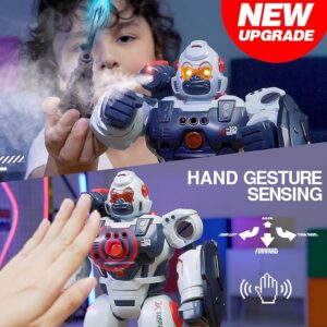toylefun Robot Toys for Boys Kids 5-7 Year Old Remote Control Robots Gifts for 6-8 Birthday Present Toy Hand Gesture RC Sensing 2022 hot Smart programmable Robotics for 3 4 6 9 10 11 and up