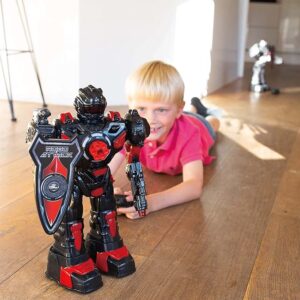 Think Gizmos Large Remote Control Robot Toy for Kids – Superb Fun Toy RC Robot – Awesome Toy That Shoots Missiles, Walks, Talks & Dances (10 Functions) (Black)