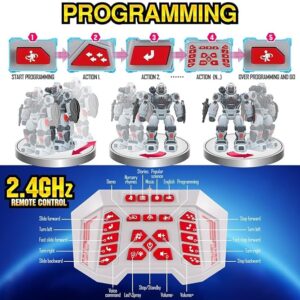 toylefun Robot Toys for Boys Kids 5-7 Year Old Remote Control Robots Gifts for 6-8 Birthday Present Toy Hand Gesture RC Sensing 2022 hot Smart programmable Robotics for 3 4 6 9 10 11 and up